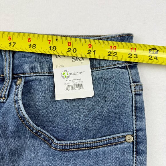 NWT Terra & Sky Women's Core Skinny High Rise Stretch Blue Denim Jeans Plus 26W - Picture 8 of 11